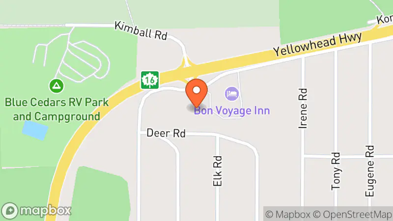 Map showing location of The Salvation Army Bon Voyage Thrift Store