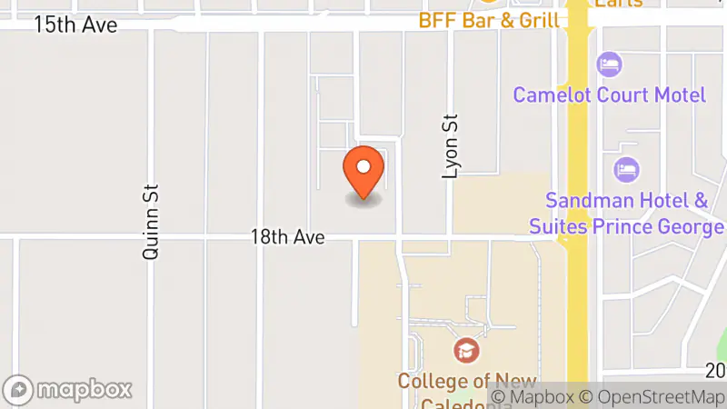 Map showing location of The Salvation Army PG Thrift Store