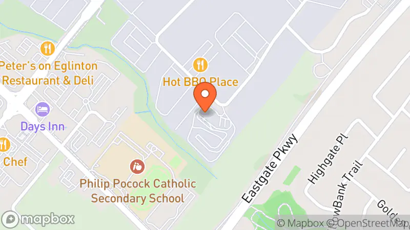 Map showing location of The Salvation Army Thrift Store Donor Welcome Centre