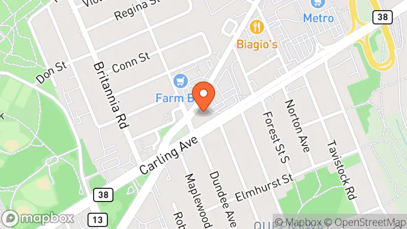 Map showing location of The Salvation Army Thrift Store