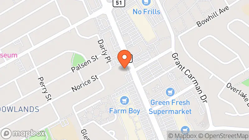 Map showing location of The Salvation Army Thrift Store