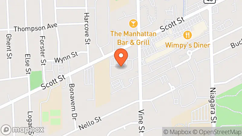 Map showing location of The Salvation Army Thrift Store