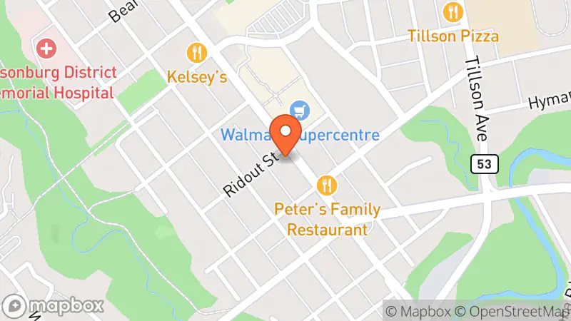 Map showing location of The Salvation Army - Thrift Store