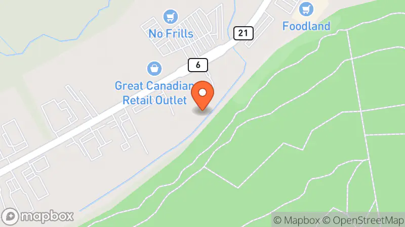 Map showing location of The Salvation Army Thrift Store - Owen Sound