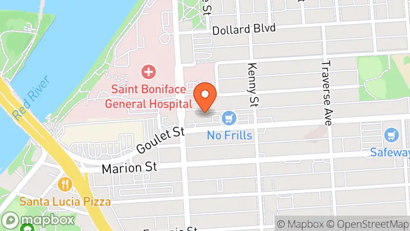 Map showing location of The Salvation Army Thrift Store