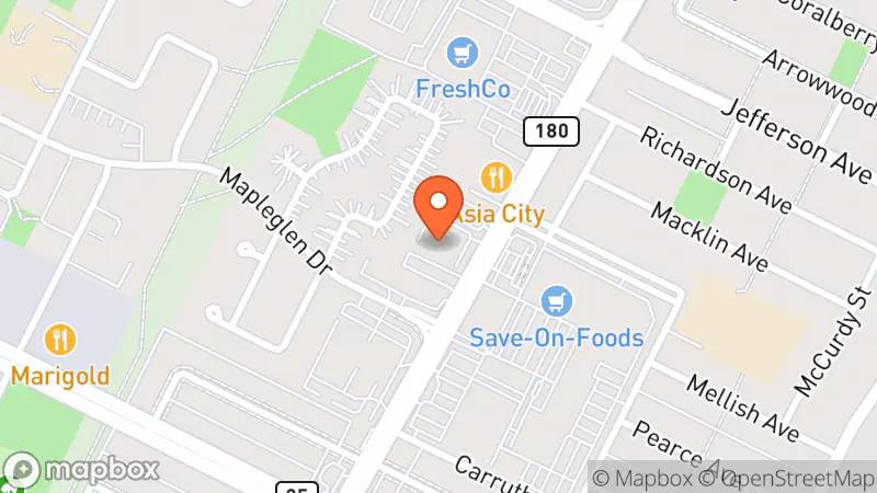 Map showing location of The Salvation Army Thrift Store