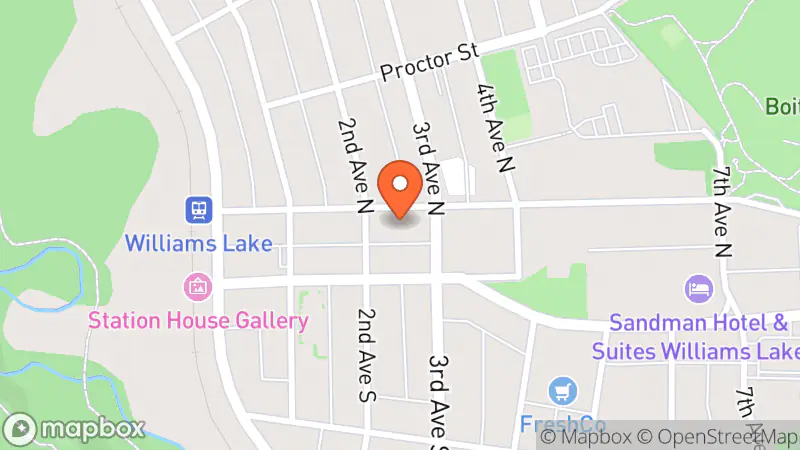 Map showing location of The Salvation Army Thrift Store