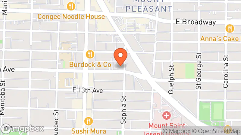 Map showing location of The Salvation Army Thrift Store