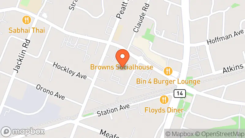 Map showing location of The Salvation Army Thrift Store