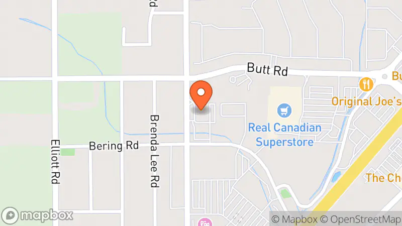 Map showing location of The Salvation Army Westbank Thrift Store