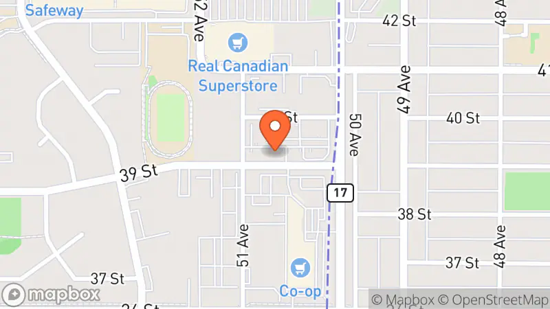 Map showing location of The Scarlet Thread Boutique