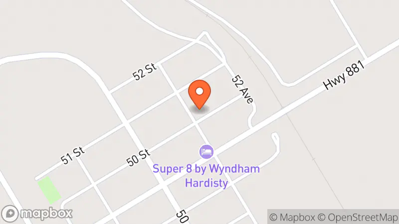 Map showing location of The Thrift Shop