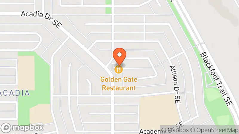 Map showing location of The Thrift Store