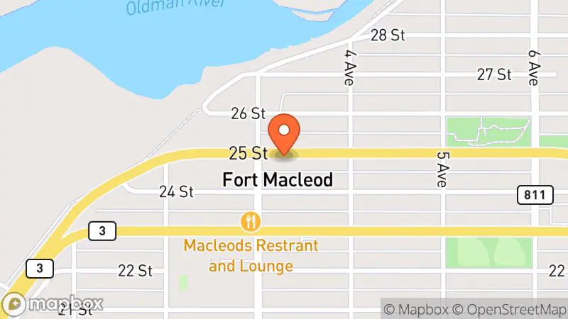 Map showing location of The Whistle Stop Thrift Store