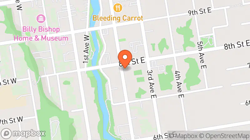 Map showing location of This N That Vendors Market Owen Sound Ont