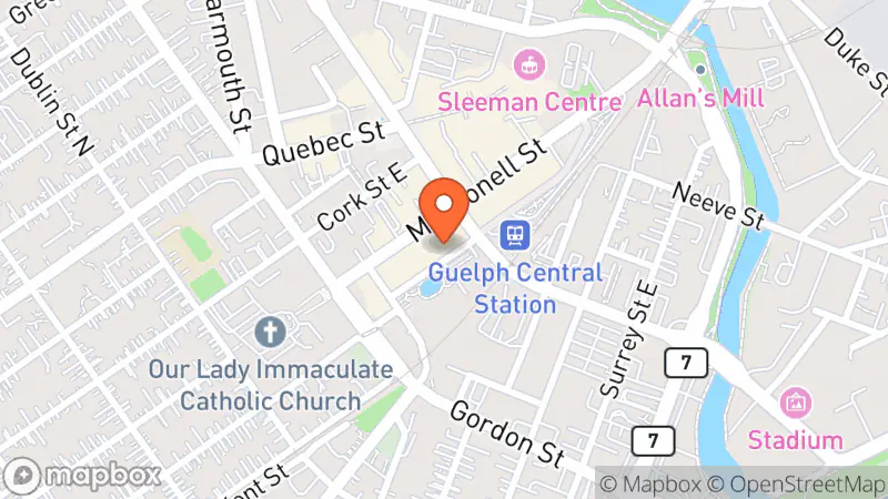 Map showing location of Three Pieces