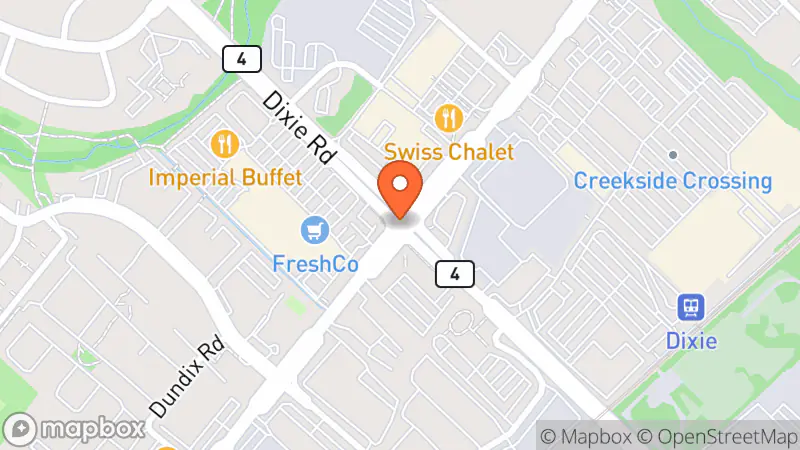 Map showing location of Thrift Corners