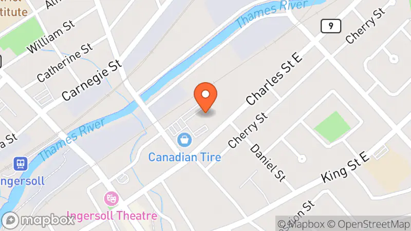 Map showing location of Thrift & Liquidation World