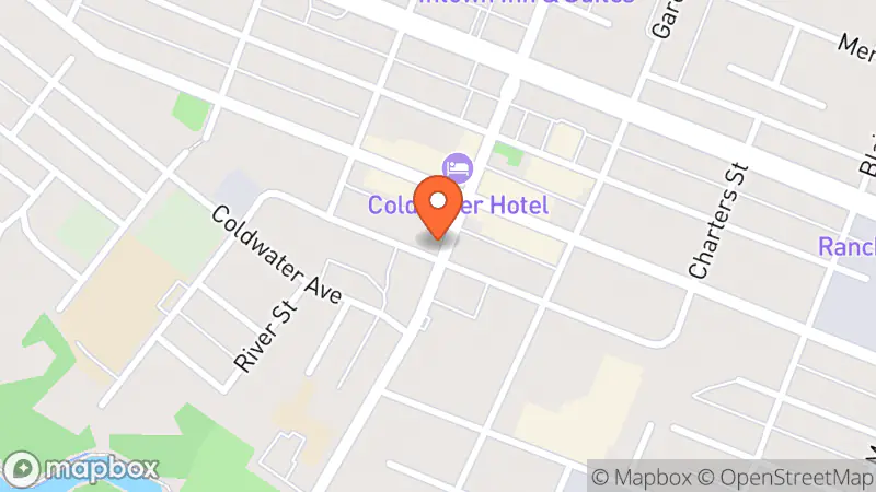 Map showing location of Thrift Shop The