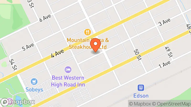 Map showing location of Thrift Shop