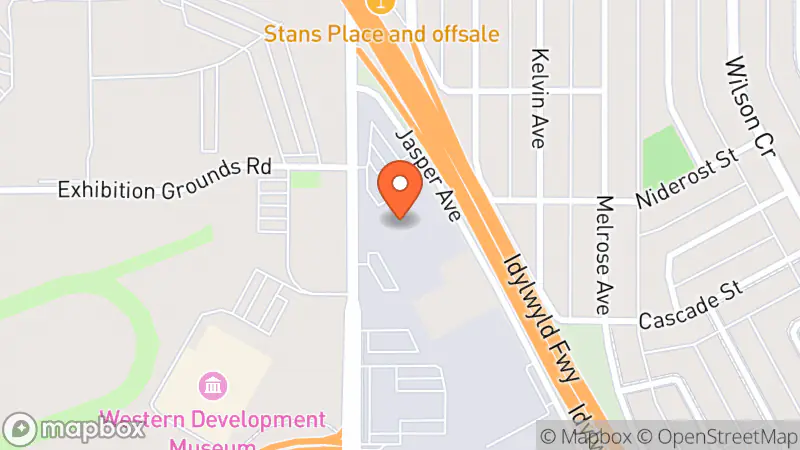 Map showing location of Thrift Wear House