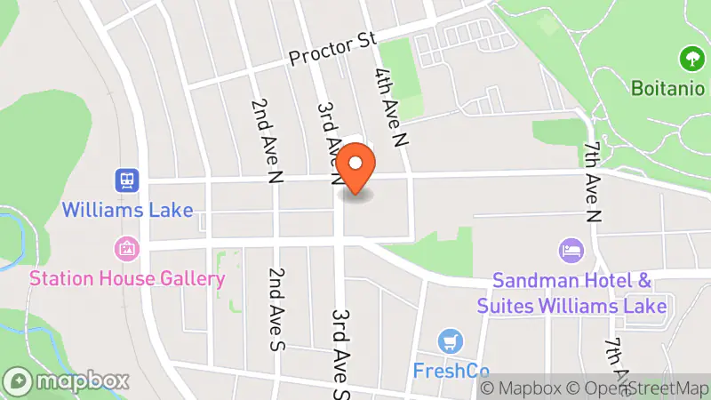 Map showing location of thriftbucket