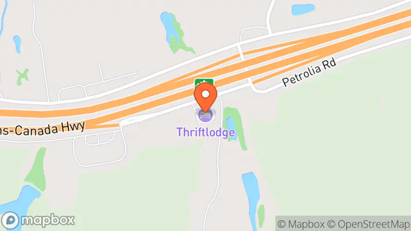 Map showing location of Thriftlodge Moose Jaw