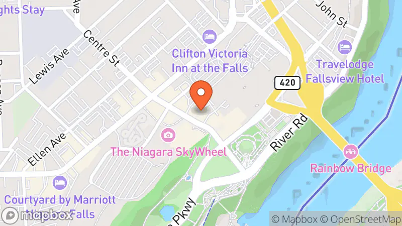 Map showing location of Thriftlodge Niagara Falls at the Falls