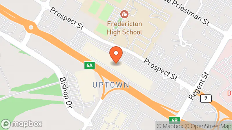 Map showing location of Thrifty's By Bluenotes