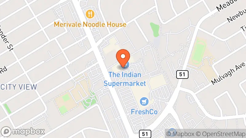 Map showing location of Thrive Select Thrift