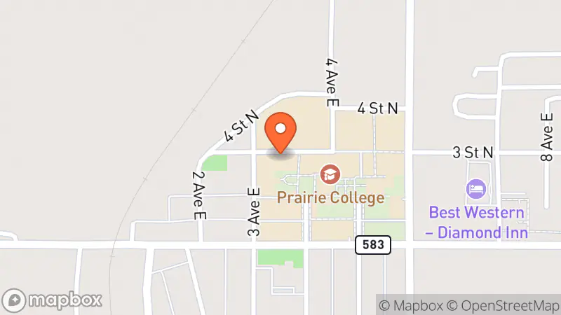 Map showing location of Tilly Thrift Shop