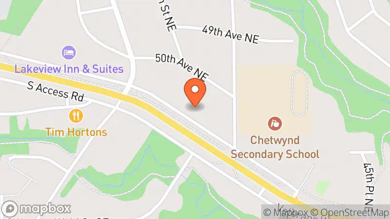 Map showing location of TLC Community Thrift Shop