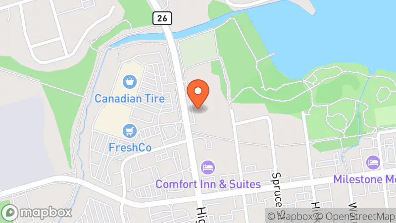 Map showing location of Too Good To Be Through