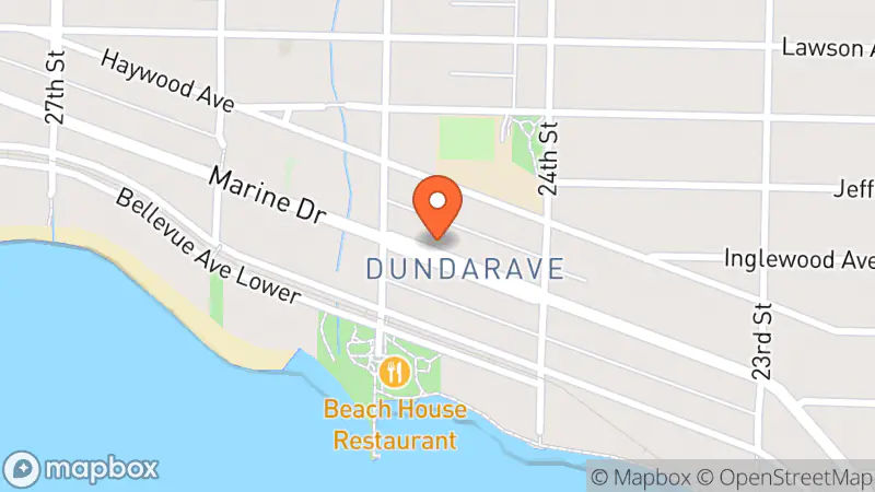 Map showing location of Treasure Chest Antiques