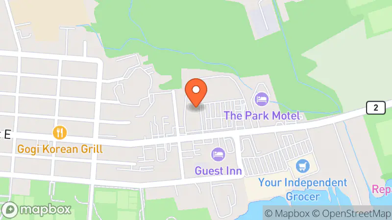 Map showing location of Treasure Chest Store