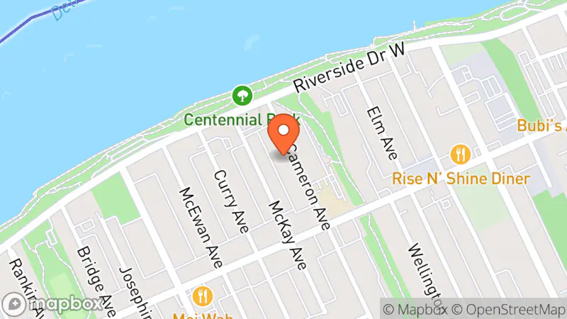 Map showing location of Treasure Thrift Toys