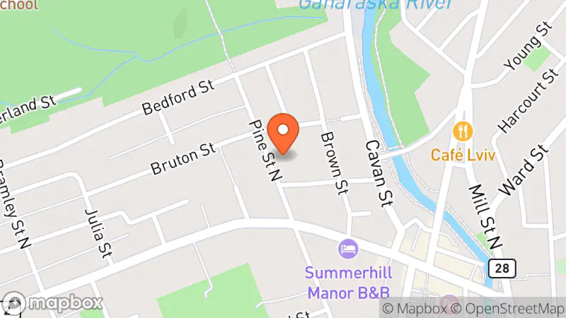 Map showing location of Treasure Trove