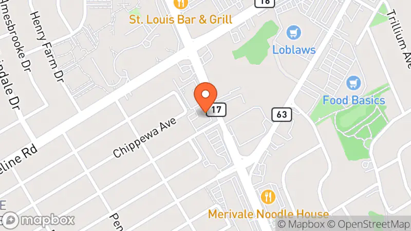 Map showing location of Treasures Anew Consignment