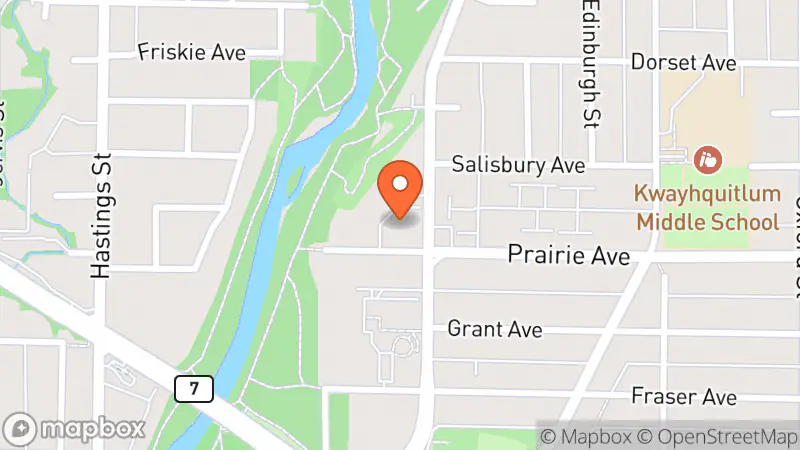 Map showing location of Trinity United Church Thrift Store