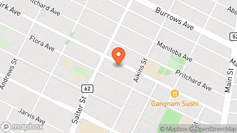 Map showing location of Up Shoppe