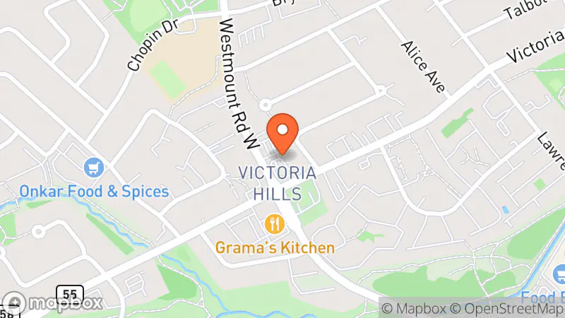 Map showing location of Used clothing & textile donation centre