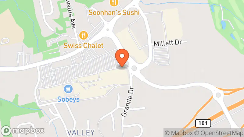 Map showing location of Value Village