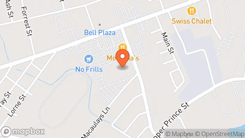 Map showing location of Value Village Community Donation Centre