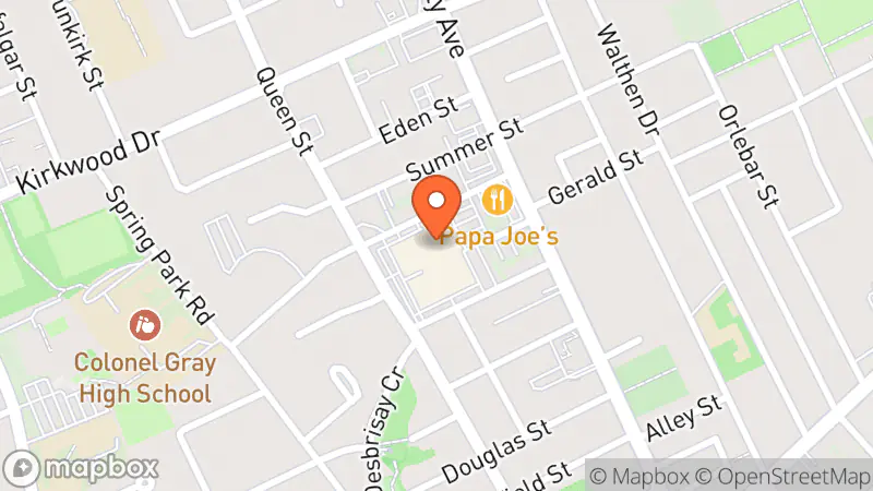 Map showing location of Value Village Community Donation Centre