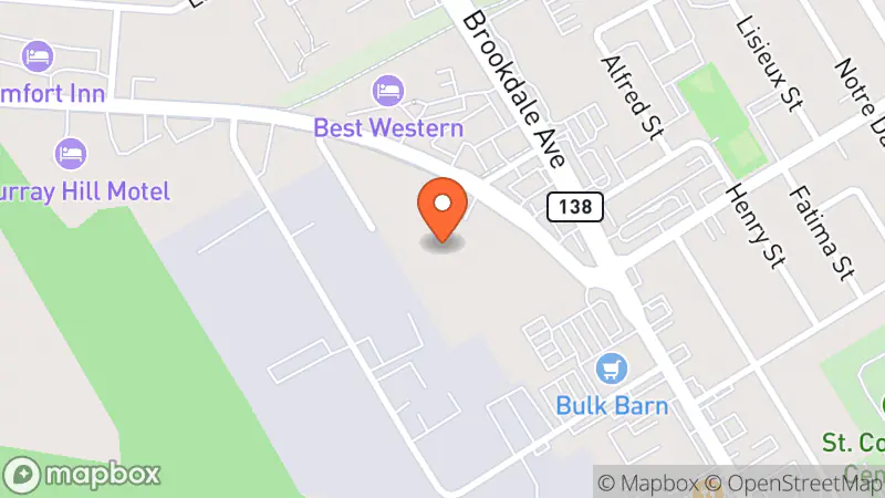 Map showing location of Value Village Community Donation Centre