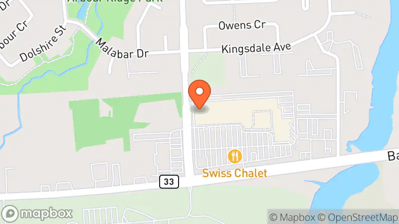 Map showing location of Value Village Community Donation Centre