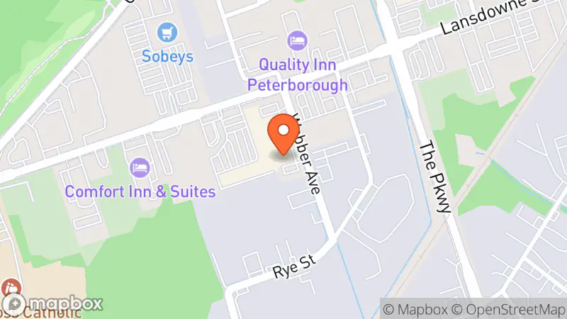 Map showing location of Value Village Community Donation Centre