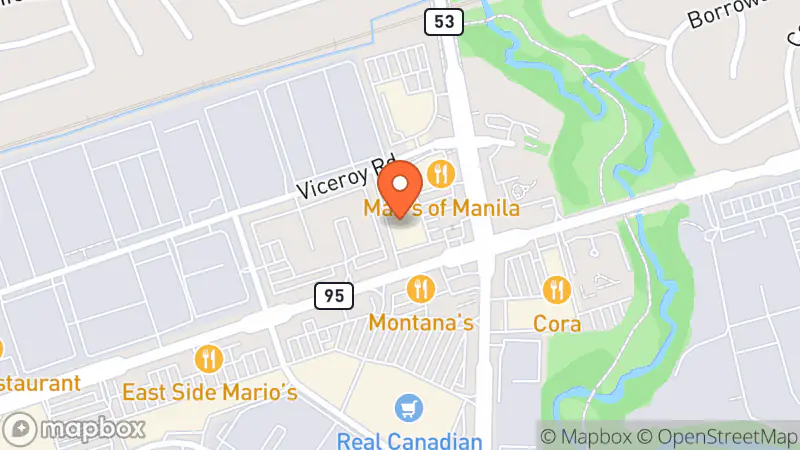 Map showing location of Value Village Community Donation Centre