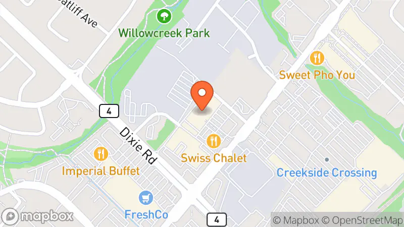 Map showing location of Value Village Community Donation Centre