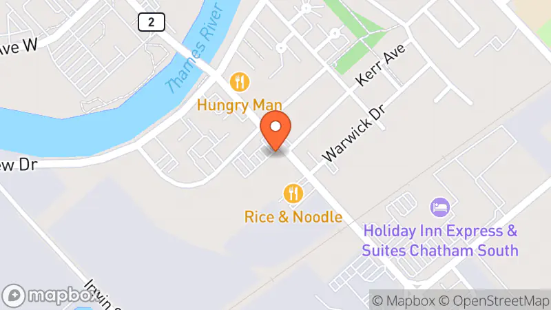 Map showing location of Value Village Community Donation Centre